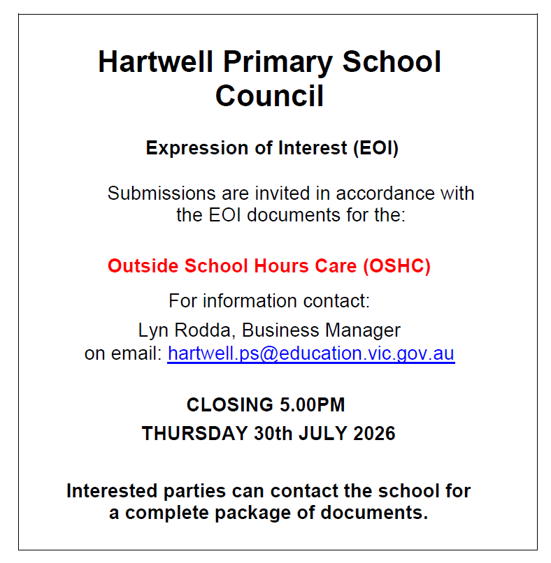 School Council Tender ad